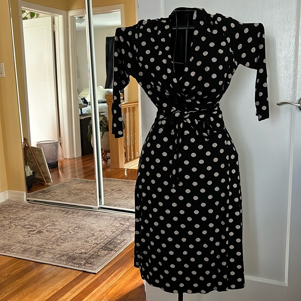 3/4 sleeve Wrap Around Dress